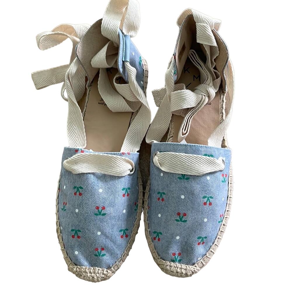 Anthropologie KMB Ankle Tie Espadrilles  Size EU 41